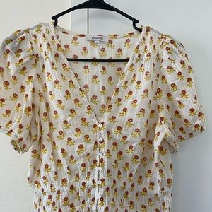 madewell top blouse sz s